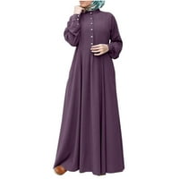 Ženske haljine s majicama s visokim vratom Plus size Kaftan haljina širokog struka muslimanska duga molitvena