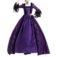 Ženska viktorijanska haljina s loptom Vintage Srednjovjekovni elegantni rukav za bljesak Povijesni teren Rococo
