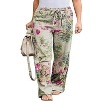 Ženska odjeća za slobodno vrijeme u Boho stilu, široke hlače visokog struka, hlače za plažu s cvjetnim printom