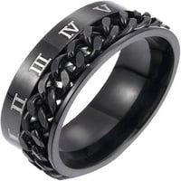 FCPHOME ANGRAMENE LOVE RINGS Vjenčani bendovi unise moda tiium čelični rimski brojevi Twist lančani prsten za