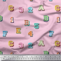Rajonska Tkanina Od jorgeta s brojevima i abecedama, ispis teksta na tkanini za šivanje širine dvorišta