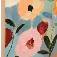 Ručno oslikana vrtna cvjetna zidna umjetnost na platnu - 36in 48in