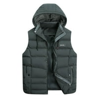 WeFuesd jakne za muškarce muške jesenske i zimske pamučne casual držite topli patentni zatvarač uklonjivi kapuljača