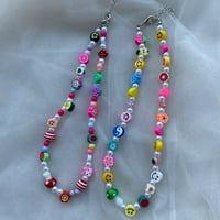 Toyella mekana keramička bisera Smiley Lice gljiva ogrlica s perlama leptir stil