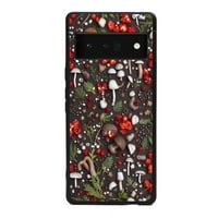 Slučaj za gljive-drva- Telefon za Google Pixel Pro za žene darovi muškaraca, meki silikonski stil udara- gljiva-woodland-