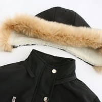 pgeraug jakne za žensku jaknu toplih kaputa nadmašuju 'obloženi kapuljača s kapuljačom debeli kaputi za žene crne