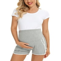Avamo majčinsko kratke hlače za ženske kratke hlače visoki struk protežu se kratke hlače trudnoće