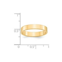 Ravni prsten od pravog žutog zlata od 14 karata, veličina 13; za odrasle i tinejdžere; za žene i muškarce