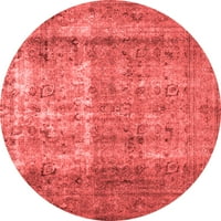 Moderni prostirke za sobe okruglog oblika s apstraktnim uzorkom crvene boje, promjera 5 inča