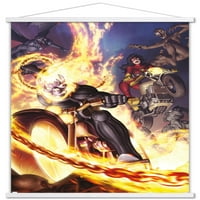 Comics about-žena pauk-ghost rider drveni magnetski uokvireni zidni poster, 22.37534