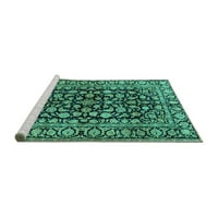 Tradicionalni perzijski tepisi u tirkizno plavoj boji za prostore koji se mogu prati u perilici veličine 4 inča
