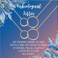 Anavia Unbiološka sestrinska poklon nakit, ogrlica za sestrinske sestre, poklon za najboljeg prijatelja sestre,