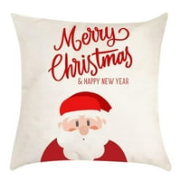 + Božićna jastučnica od pamuka i lana, navlaka za jastuke, Kućni dekor sofe, višebojna