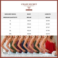 Chase Secret Women Sexy Cami v Neck Speecess Tank Top Summer Casual majice bluza Petite
