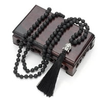 Jovivi mala krunica, joga Buddha ogrlica, lava perle, ogrlica za meditaciju, Japa Mala Molitva, ogrlica s resicama
