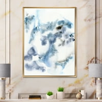 Sažetak oblaka tamnoplave boje III uokvireno slikanje platna Art Print
