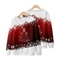 Fesfesfes pulover košulja za muškarce casual modni trenir za okrugli vrat Božić 3d digitalni tiskar pulover dugih