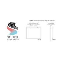 Stupell Industries suvremeni plavi sastav grafičke umjetnosti crno uokvireni umjetnički print zid art, set od