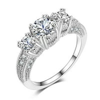Elegantni cvjetni dizajn princeze zaručnički prsten -luxury poklon za žene