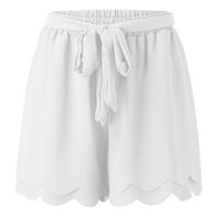 Xinqinghao Shapewear kratke hlače Žene modne svestrane kratke kratke hlače dvostruki sloj korzeta čipke up casual