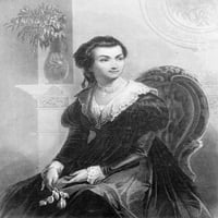 Abigail Adams. NMRS. John Adams, američka prva dama. Graviranje Johna Sartaina, 1854. Poster tisak