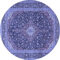 Tradicionalne prostirke za unutarnje prostore s okruglim medaljonom u plavoj boji, promjera 6 inča