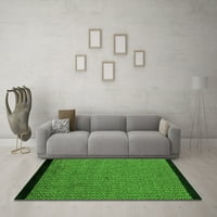 Moderne pravokutne apstraktne zelene prostirke za prostore tvrtke, 6' 9'