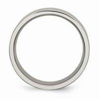 Sivi titanijski prsten bend vjenčana brada od četkanja i poliranog