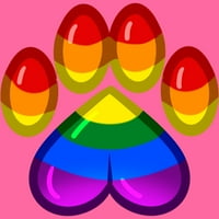 + Otisak šape u obliku srca ponosa - Ženska majica bez rukava s grafičkim printom Heather Pink za homoseksualce