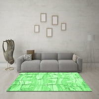 Moderni tepisi za sobe u obliku okruglog oblika u apstraktnom uzorku smaragdno zelene boje, promjera 6 inča