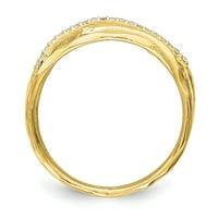 Primalno zlato karatno žuto zlato kubični cirkonijski prsten