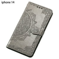 Kompatibilan s futrolom za iPhone novčanik, fulijski fulijski fulio s kože s držačima kartica [Shock otporan na