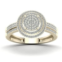 1 3CT TDW Diamond 10K zaručnički prsten od žutog zlata