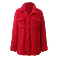 zimski kaputi za žene Plus size jakna kardigan dugih rukava dukserice Vanjska odjeća s otvorenim reverima sprijeda