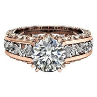ženski prsten od 14k legure ružičastog zlata, prsten za odvajanje boja, poklon za nakit