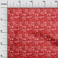 Jednobojna poliesterska tkanina u crvenoj boji u boji Sretan Božić tkanina za šivanje s zanatskim tiskom širine