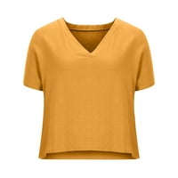 Ženske majice kratkih rukava Ležerne ženske ljetne Ležerne majice Šifonske košulje s izrezom i prorezom, labave