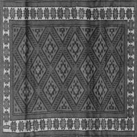 Tradicionalni perzijski tepisi za sobe okruglog oblika u sivoj boji, promjera 7 inča