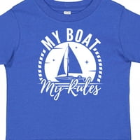 Inktastična jedrenja Kapetan My Boat My pravila Poklon mališana ili majica za malu djecu