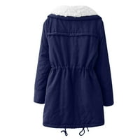 Zimske jakne za žene tople plus rkwear s kapuljačom dugih rukava pamuka vanjska odjeća