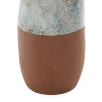 Bijela ručno izrađena keramička vaza od 23 s naglascima od terakote