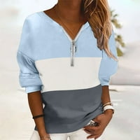 Ženski džemper ležerni kratki okrugli vrat dugi rukav na tiskanoj košulji vrh ženska dugačka džemper kapuljača