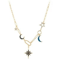 Ogrlice s malim inicijalima srca za žene i djevojke, 14k ručno izrađena Zlatna ogrlica s privjeskom za srce, ogrlica