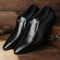 Muške cipele klasične poslovne kožne cipele modni retro casual solid boja set kvadratne glave kože cipele yutnsbel