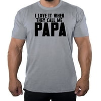 volim kad me zovu tata, smiješne muške majice, tata majice - heather sive mh200dad s l l