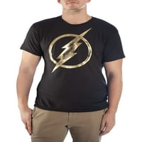 Muška dc flash zlatna folija grafička majica s kratkim rukavima