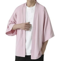 Košulje za muškarce grafički muški jednobojni kimono kratkih rukava elegantan gornji dio ramena široki mekani