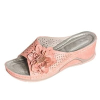 Ženske udobne Ležerne ravne cipele sa šupljim cvjetnim uzorkom, klinaste papuče, sandale, ženske papuče, blagdanska