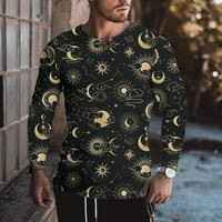 Muška majica s printom za Noć vještica majica s okruglim vratom dugih rukava ležerna košulja muška gornja odjeća