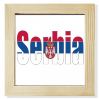 Srbija naziv zastave zemlje Modni Art Deco kvadratni okvir za slike zidni stolni zaslon